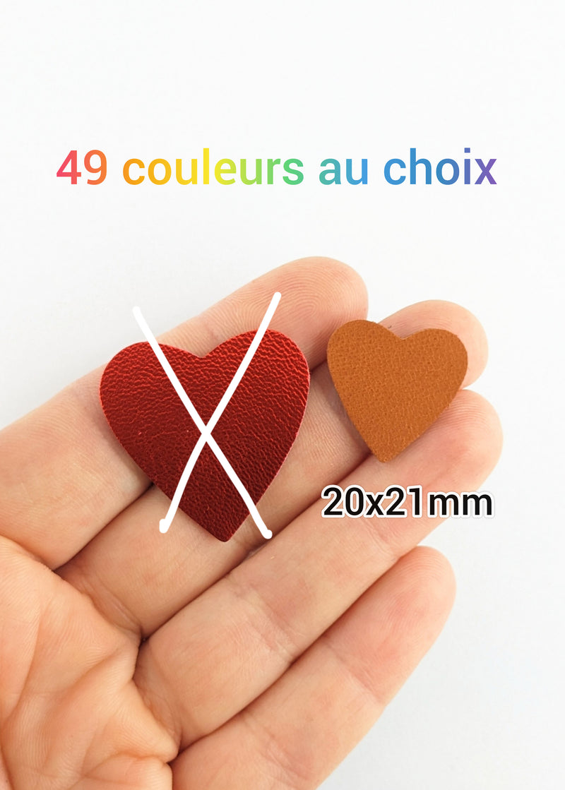 Cuir Nouveau Coeur 20x21mm