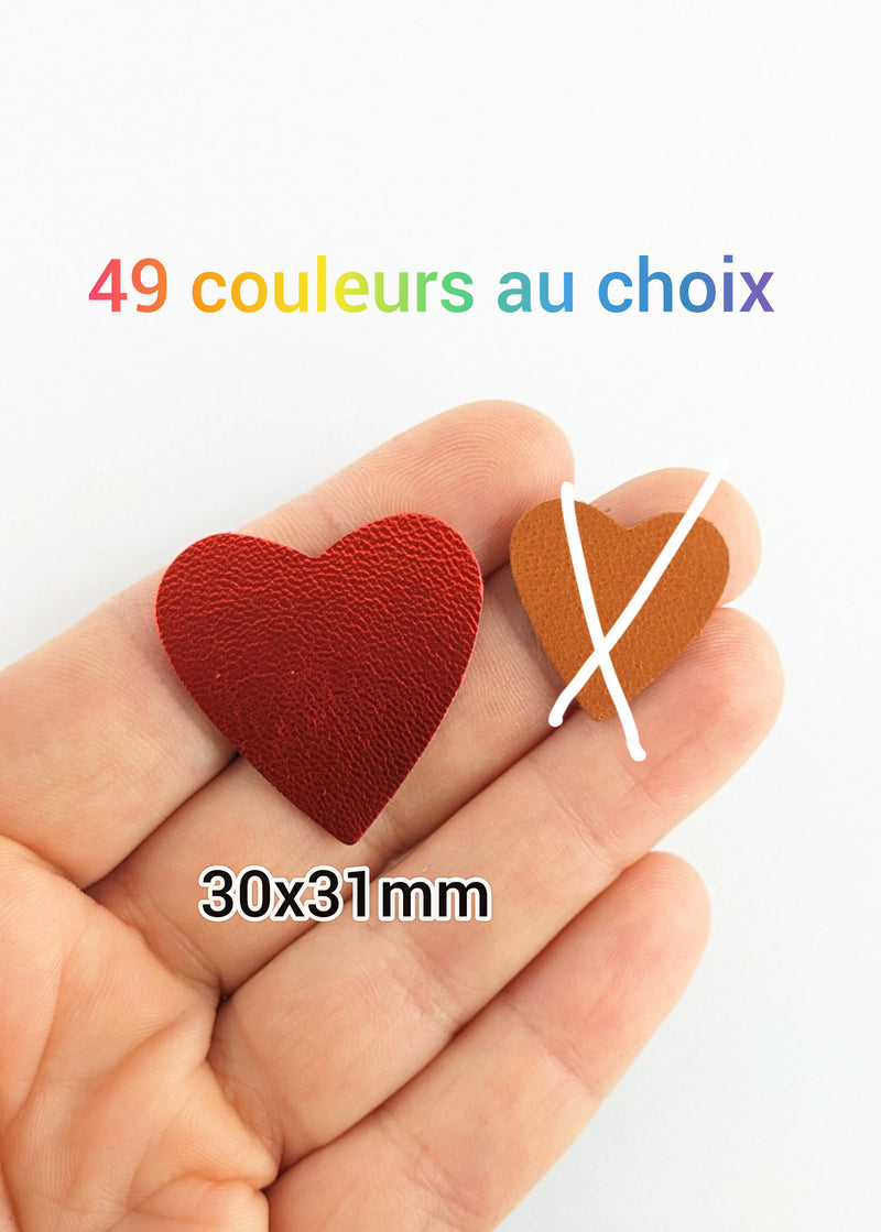 Cuir Nouveau Coeur 30x31mm