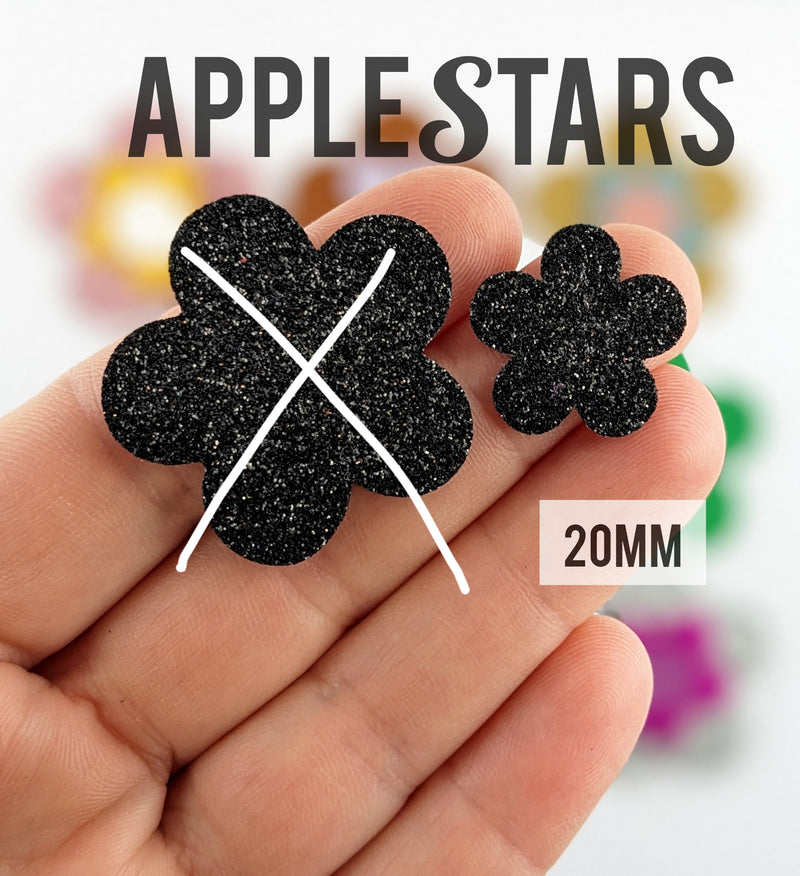 Fleur AppleStars Noir 20mm