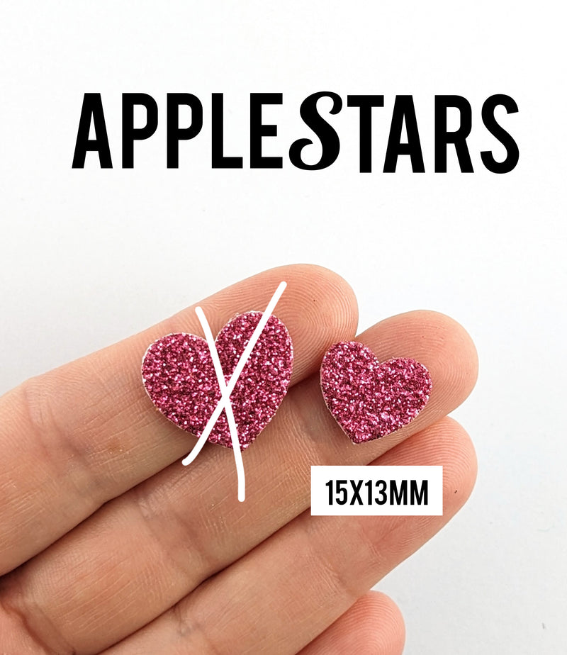 Coeur AppleStars Rose 15x13mm