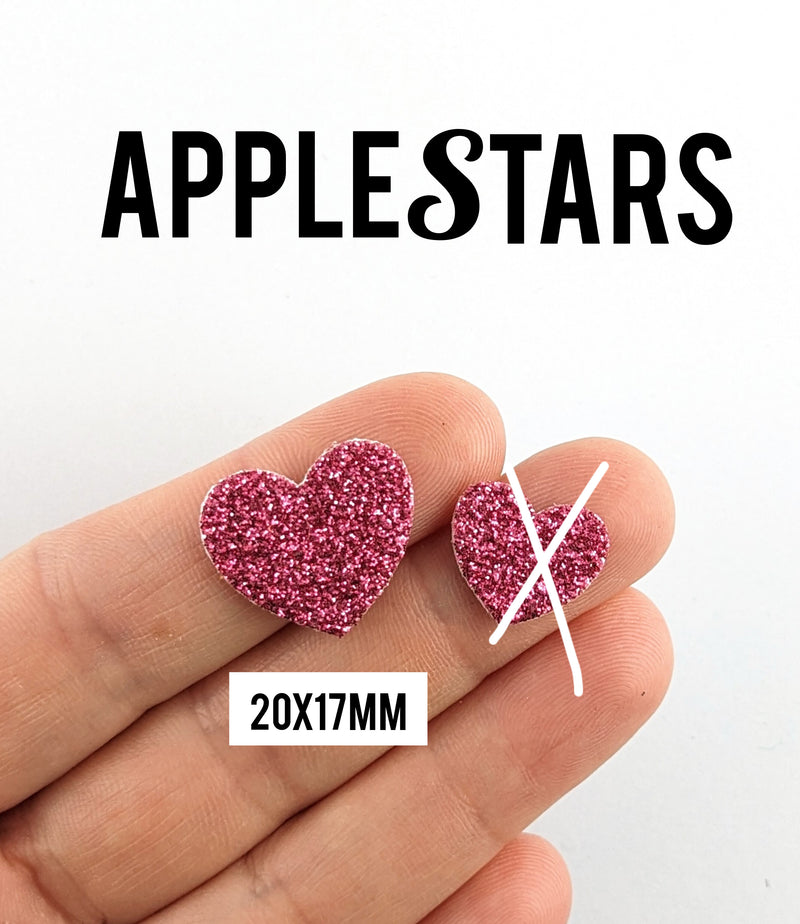 Coeur AppleStars Rose 20x17mm