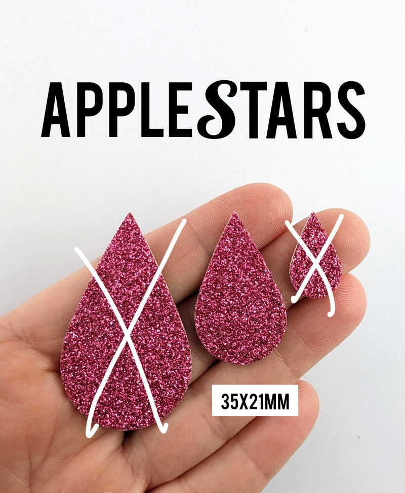 Goutte AppleStars Rose 35x21mm