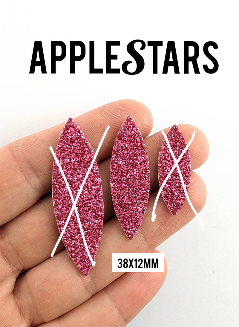 Navette 38x12mm AppleStars Rose