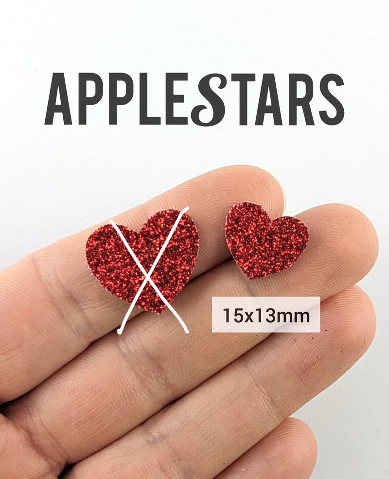 Coeur AppleStars Rouge 15x13mm