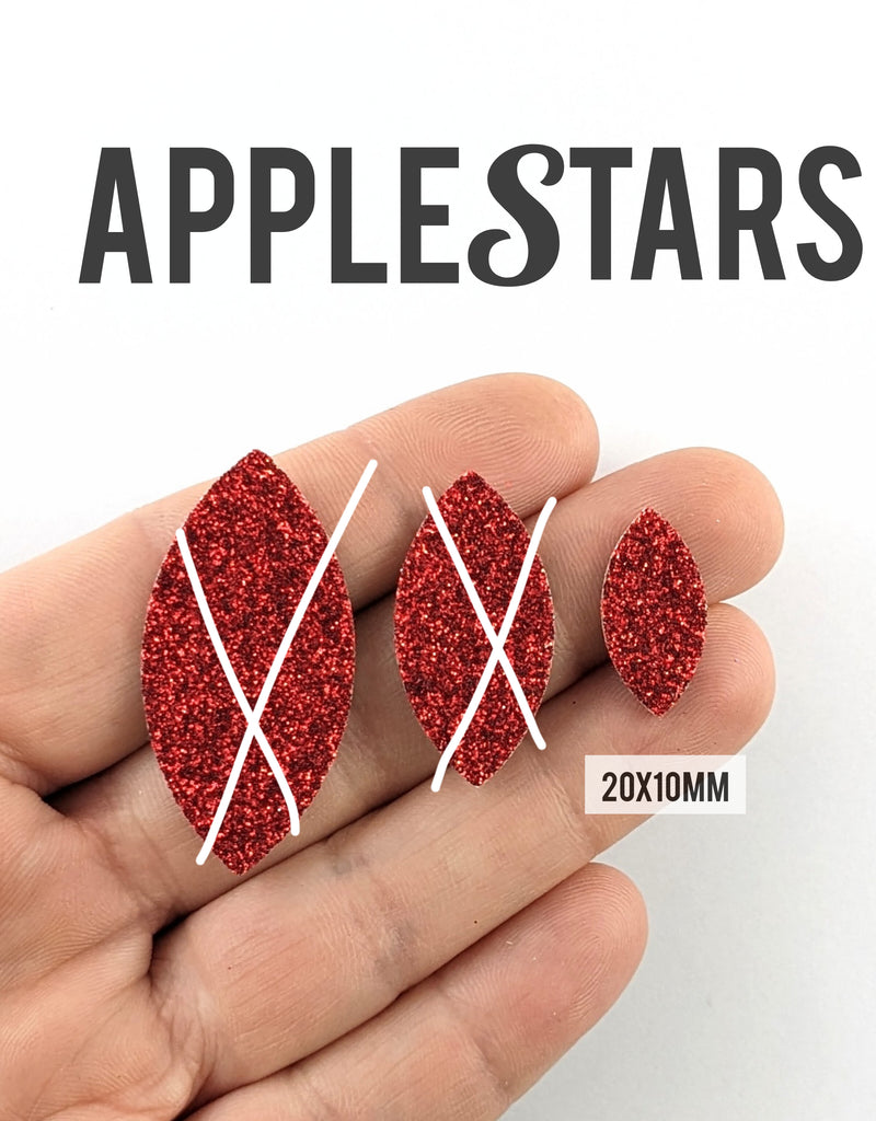 Feuille 20x10mm AppleStars Rouge