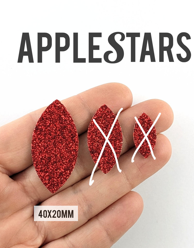 Feuille 40x20mm AppleStars Rouge