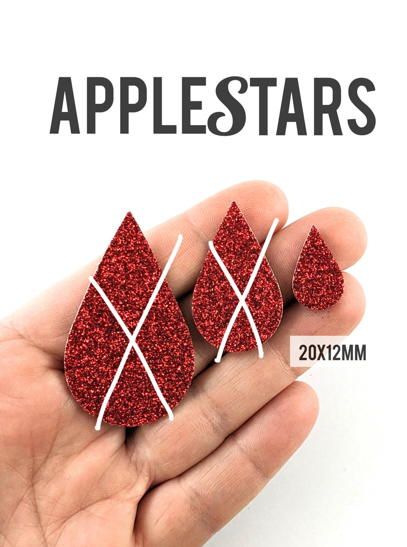 Goutte AppleStars Rouge 20x12mm