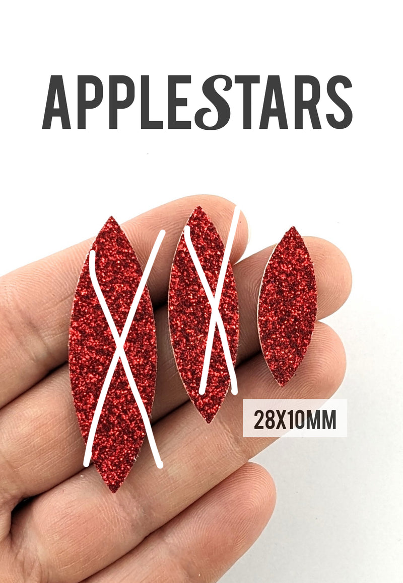 Navette 28x10mm AppleStars Rouge