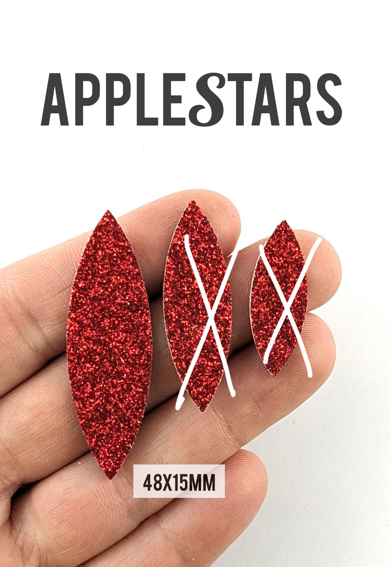 Navette 48x15mm AppleStars Rouge