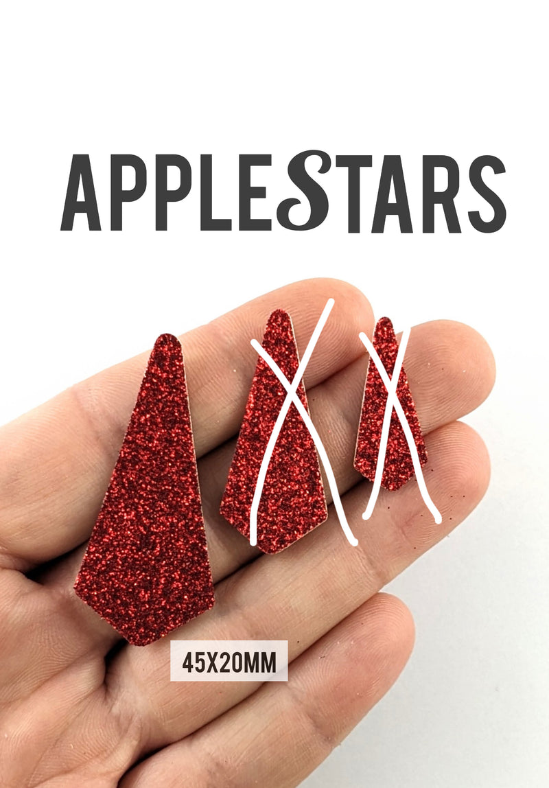 Pampille AppleStars Rouge 45x20mm