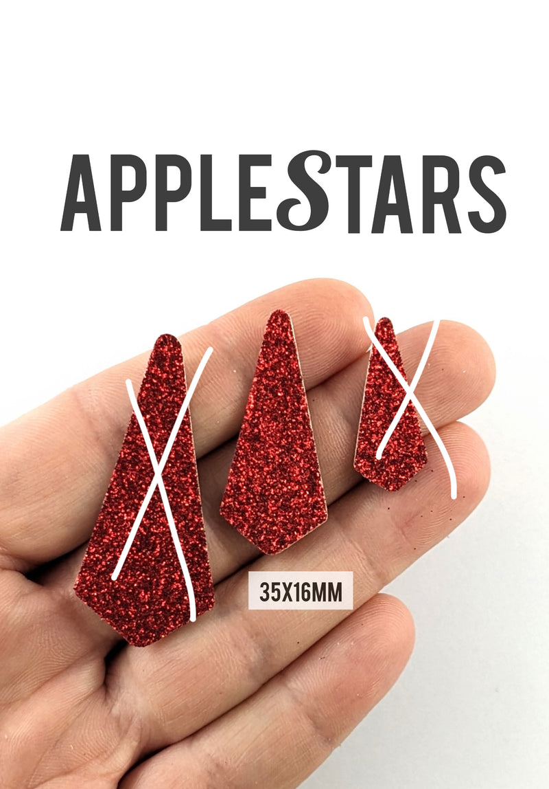 Pampille AppleStars Rouge 35x16mm