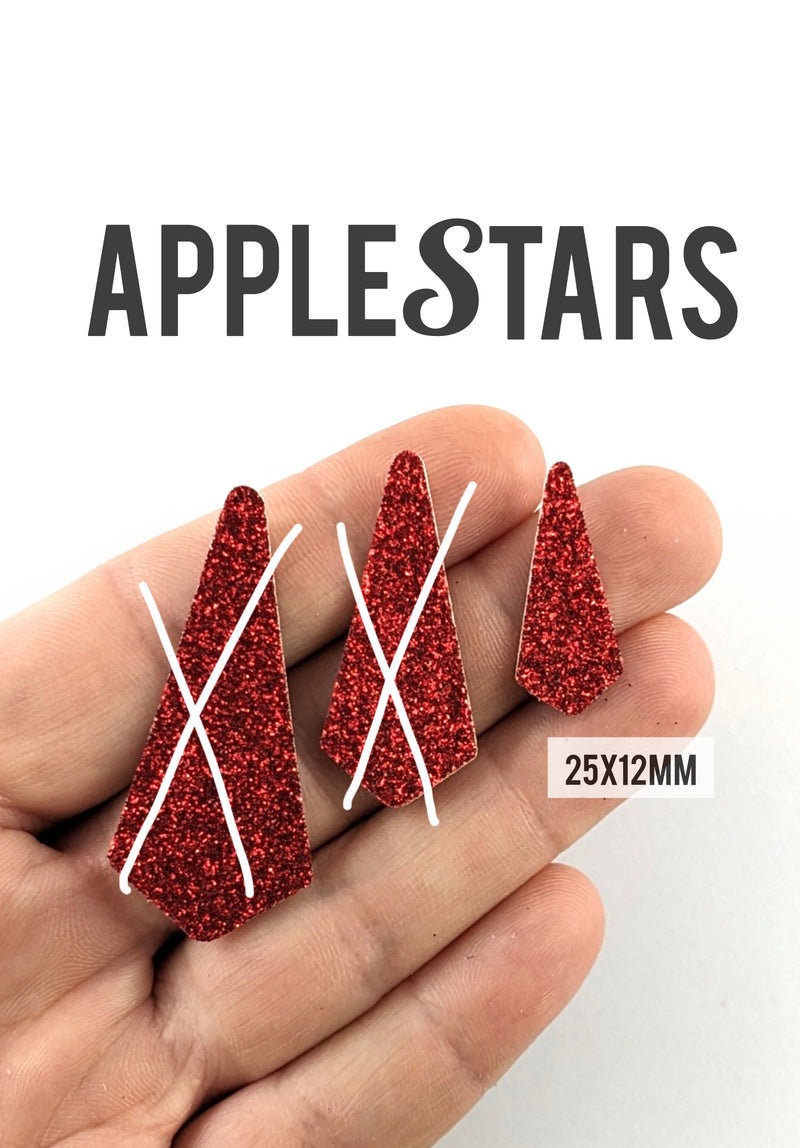 Pampille AppleStars Rouge 25x12mm