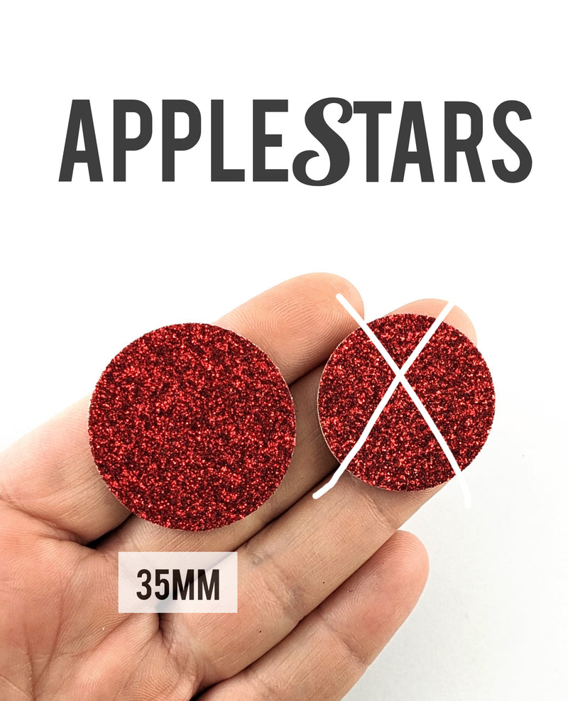 Rond AppleStars Rouge 35mm