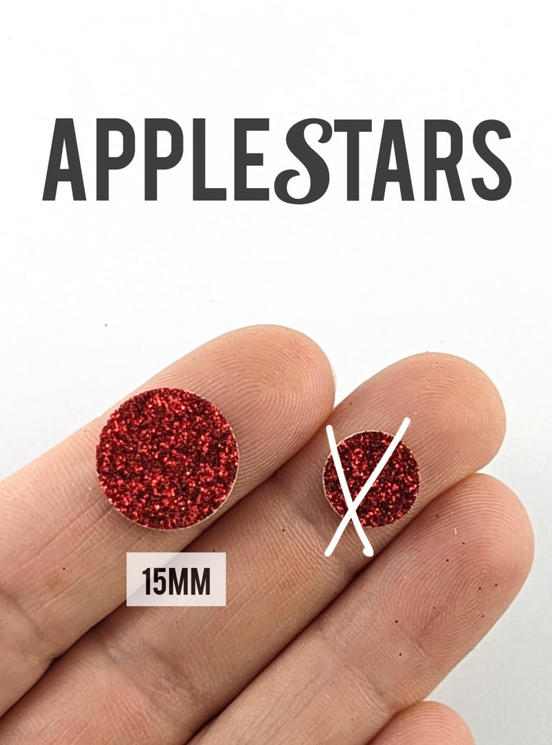 Rond AppleStars Rouge 15mm