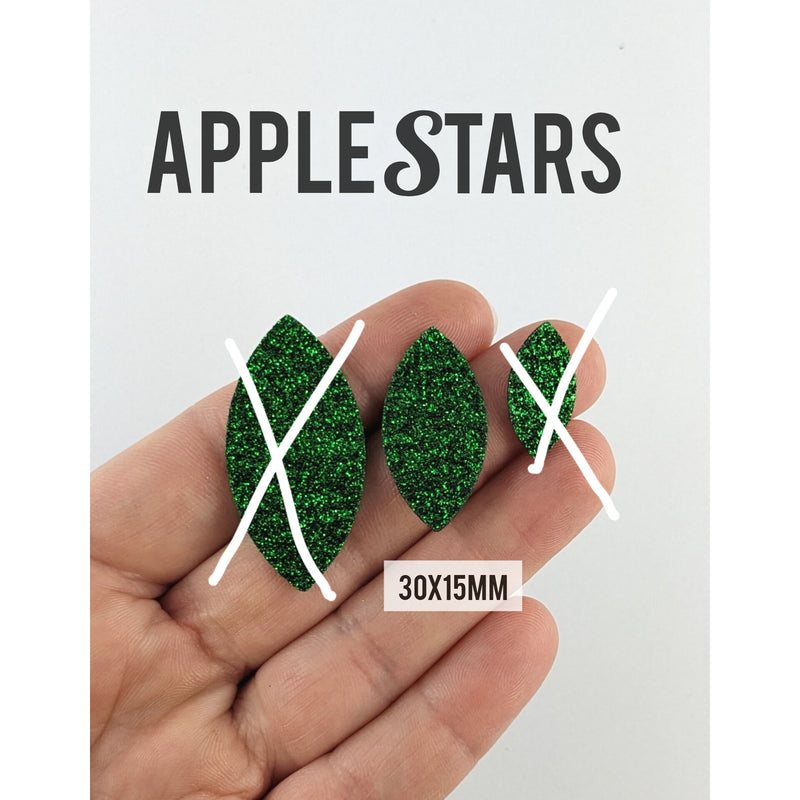 Feuille 30x15mm AppleStars Vert