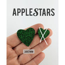 Nouveau Coeur AppleStars Vert 30 x 31 mm