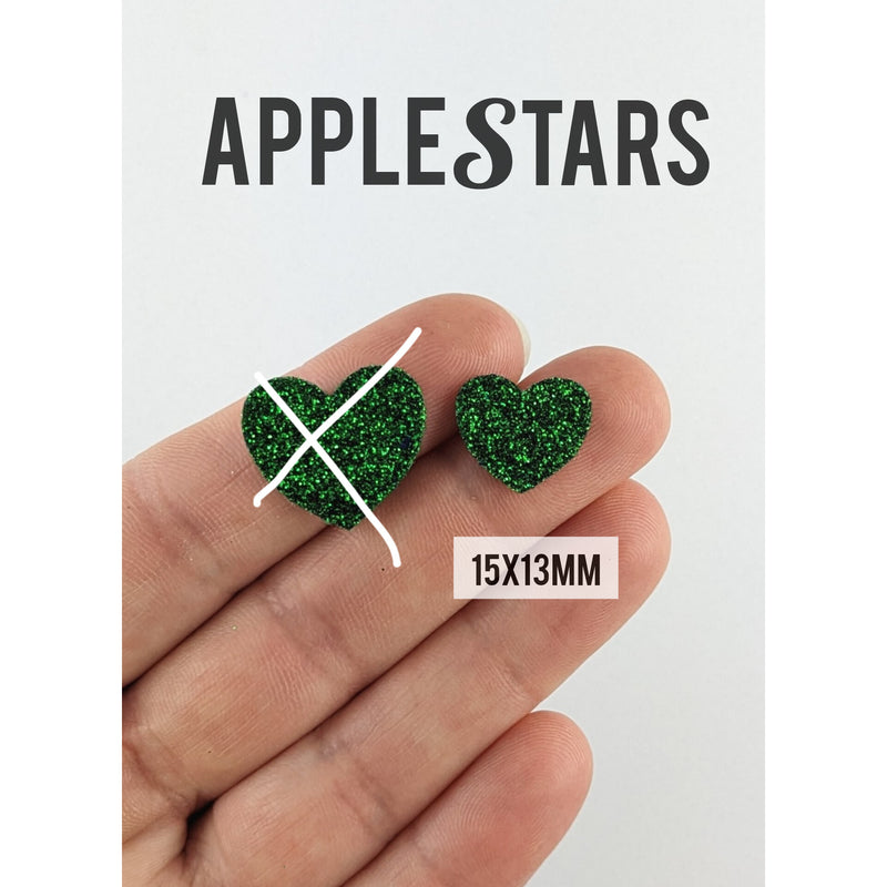 Coeur AppleStars Vert 15x13mm