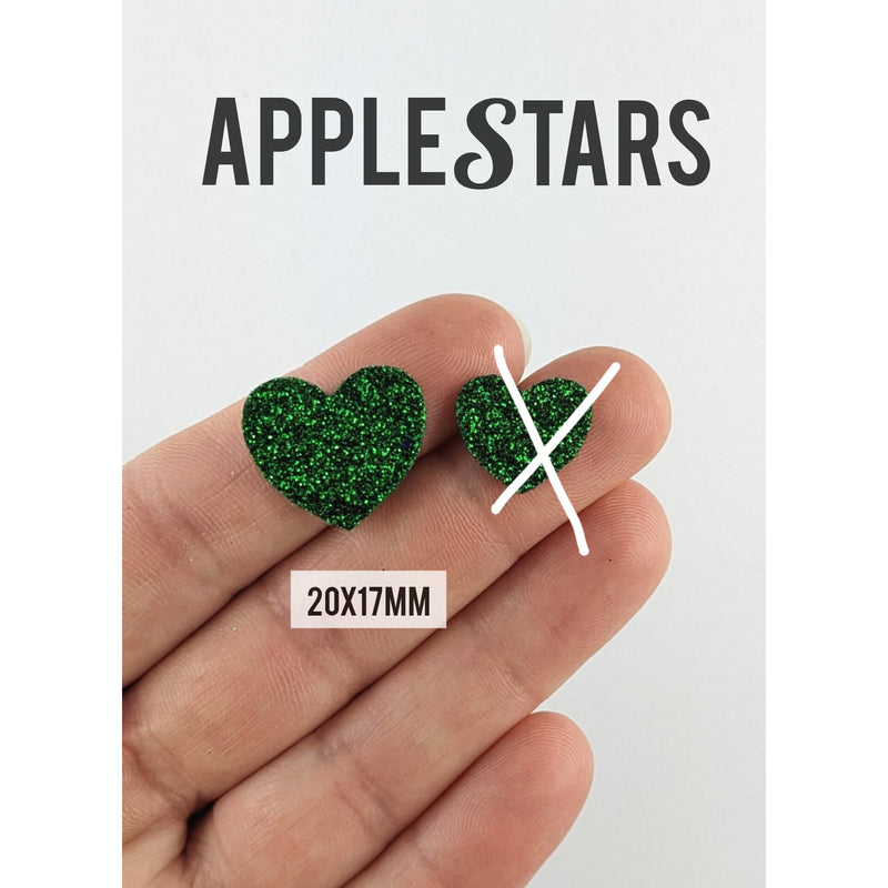 Coeur AppleStars Vert 20x17mm