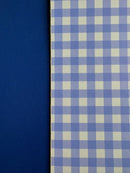 Vichy lavande - Cuir de pomme bleu
