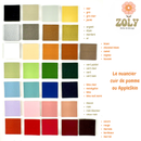 Cuir de pomme lisse : les carrés