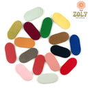 Cuir de pomme lisse : le rectangle arrondi 25 x 12 mm