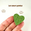 AppleStars Vert étincelant : les coeurs pointus