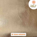 Cuir Or blanc métallisé