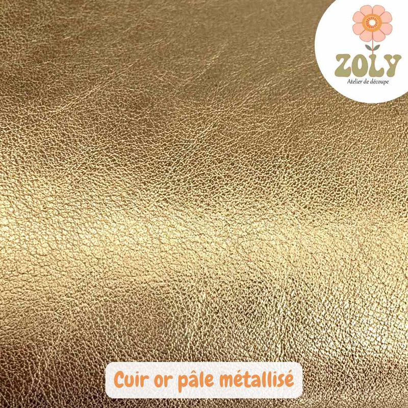 Cuir Or pâle métallisé