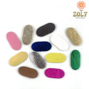 Cuir : le rectangle arrondi 25 x 12 mm