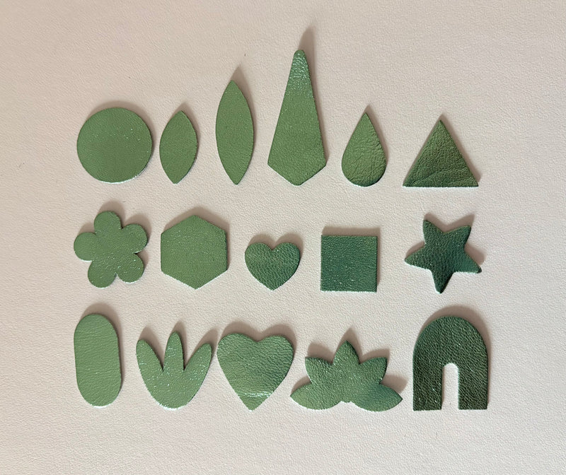 Cuir Vert menthe métallisé