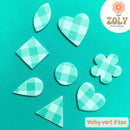 Vichy vert d'eau - AppleSkin blanc