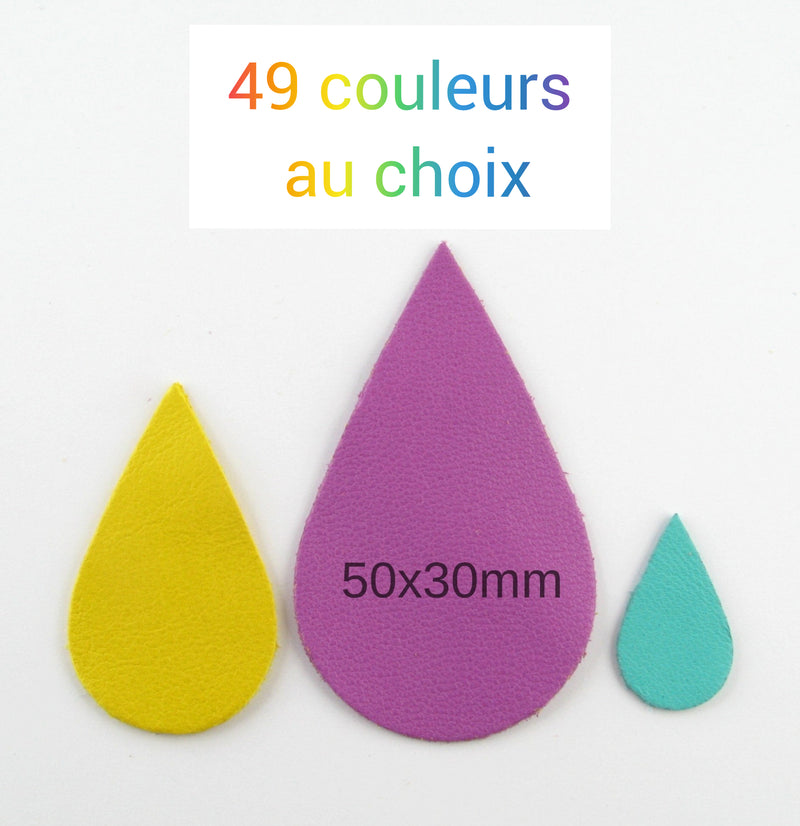 Cuir Goutte 50x30mm