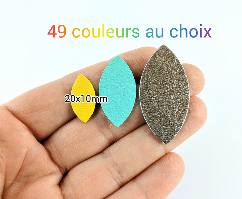 Cuir Feuille 20x10mm
