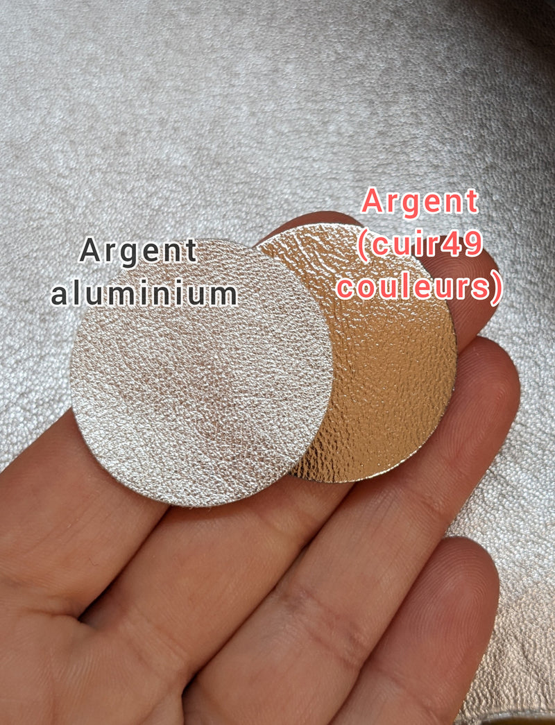 Cuir Argent aluminium