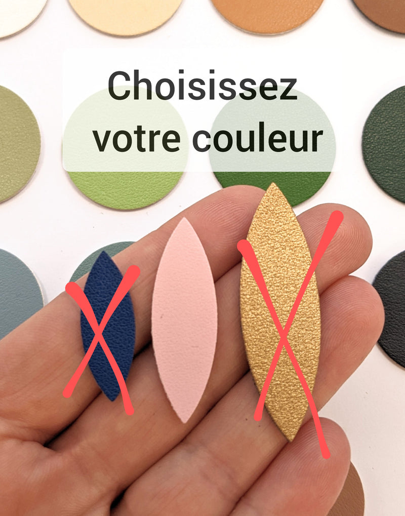 Navette 38x12mm Appleskin lisse