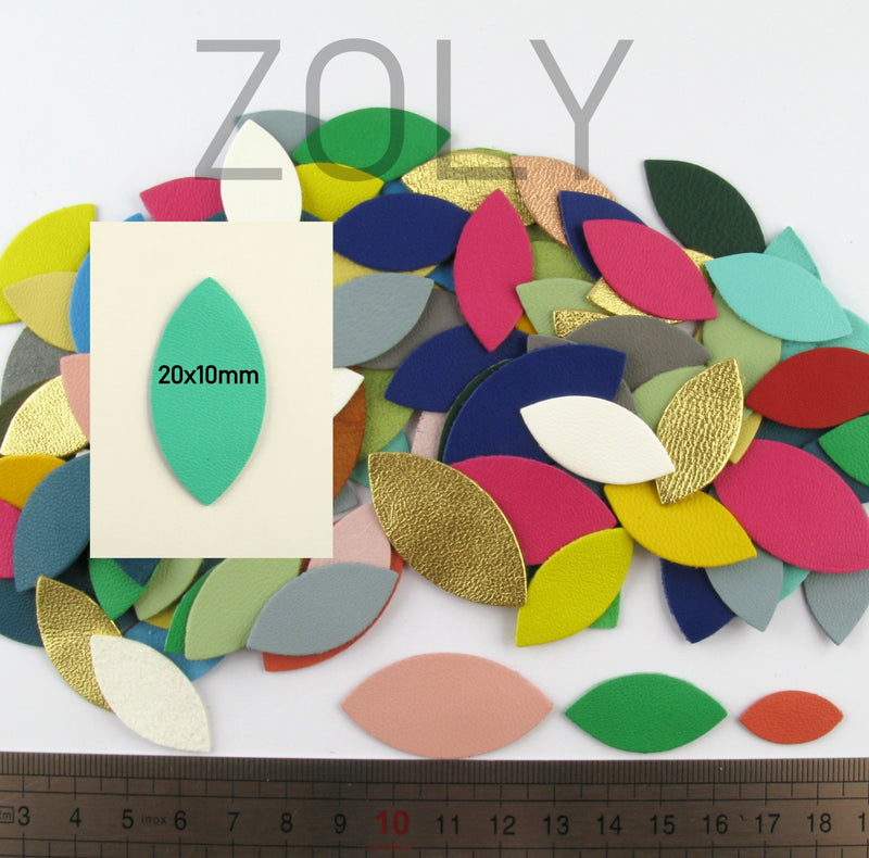 Cuir Feuille 20x10mm